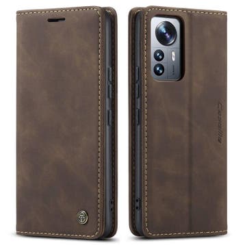 CaseMe book case leer - Xiaomi 12 Lite - bruin, Verzenden, Nieuw