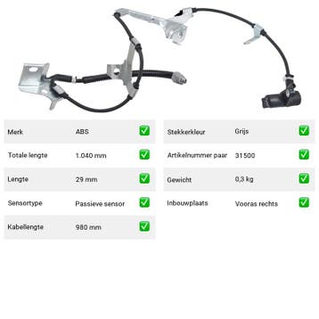 ABS-sensor Lexus LX 470 (UZJ100) Van 1998-05 tot 2008-03 - A, Verzenden, Nieuw, Lexus