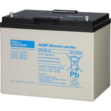 Cellpower CPX Accu/batterij 80 Ah - 12 volt met hoge capacit, Ophalen of Verzenden, Nieuw