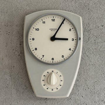 Wandklok - Junghans - Mid-century modern Porselein -