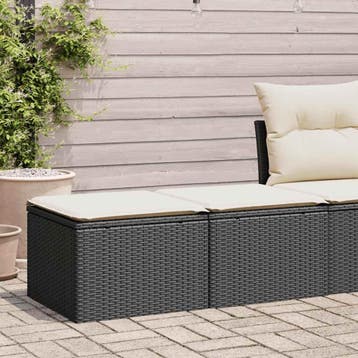vidaXL 2-delige Loungeset met kussens poly rattan acacia, Verzenden, Nieuw, Loungeset