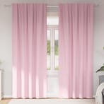 vidaXL Zwart-out Gordijnen met Ringen 2 pcs Babyroze 245 x, Verzenden, Nieuw