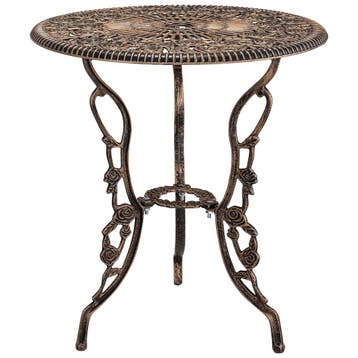 Bistroset balkonset gietijzer tuintafel 2 tuinstoelen bronsk, Tuin en Terras, Verzenden, Nieuw