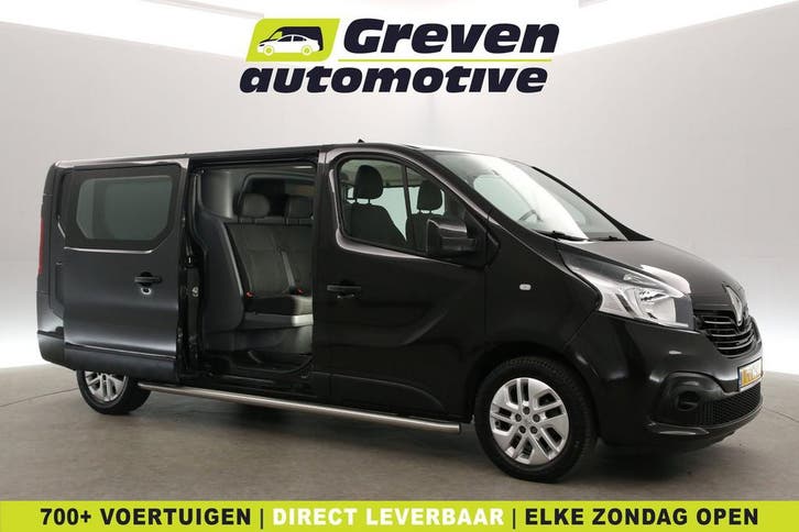 Renault Trafic 1.6 dCi L2H1  MARGE  Dubbele Cabine  Airco, Auto's, Bestelauto's, Te koop, Handgeschakeld, Diesel, Zwart, Renault