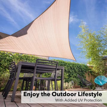MaxxGarden Schaduwdoek - Driehoek 3,6 x 3,6 x 3,6m (Tuin), Verzenden, Nieuw, Zweefparasol