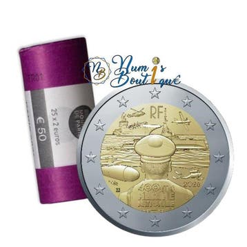 Frankrijk. 2 Euro 2026 Marine Française (25 monnaies) en, Postzegels en Munten