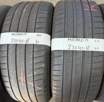 2x 235-45-18 Michelin Zomer 2x 5mm €60 Per Band 235 45 18, Auto-onderdelen, Banden en Velgen, Ophalen, 18 inch, Gebruikt, 235 mm