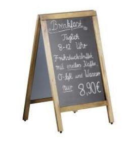 Krijt Stoepbord met Houten Frame | 50x(H)85cm, Verzenden, Nieuw in verpakking