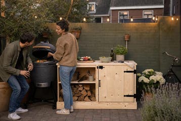 Buitenkeuken Bouwpakket Small voor Kamado BBQ – Steigerhout, Nieuw