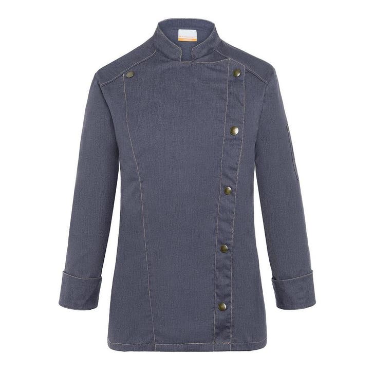 GGM Gastro | (6 stuks) KARLOWSKY | Dames Koksjas Jeans Stijl, Huis en Inrichting, Keuken | Textiel, Zwart, Nieuw, Overige typen