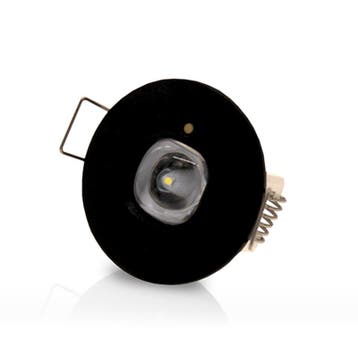 NOODVERLICHTING | INBOUWSPOT | 1W | ZWART, Nieuw