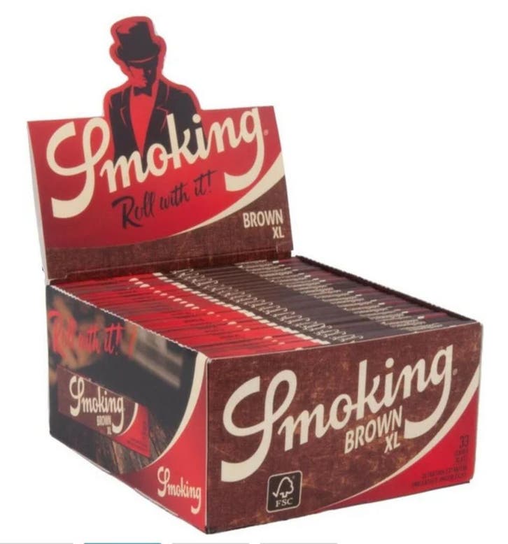 Smoking vloei Brown King Size XL display (50 stuks), Verzamelen, Rookartikelen, Aanstekers en Luciferdoosjes, Nieuw, Verzenden