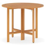 LIVSK Ronde Opvouwbare Tuintafel - Acaciahout - Voor 4 Perso, Verzenden, Nieuw