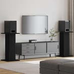 vidaXL Luidspreker standaards 2 pcs Zwart Eiken 30 x 30 x 60, Muziek en Instrumenten, Standaards, Verzenden, Nieuw