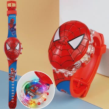 Kinderhorloge met Licht & Geluid: Spider-Man, Iron Man & Cap, Verzenden, Nieuw