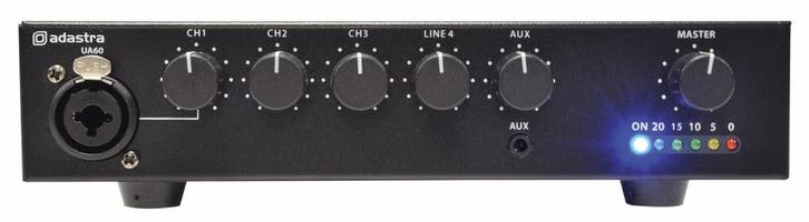 Adastra UA60 Compacte 100V Mixer Versterker 60Watt, Audio, Tv en Foto, Luidsprekers, Overige typen, Nieuw, Overige merken, Verzenden