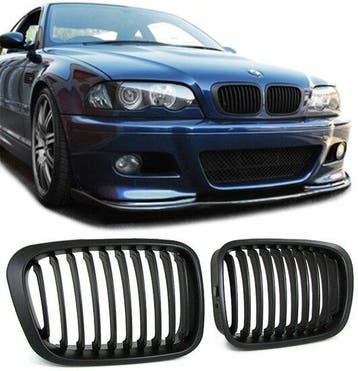 Mat zwarte grillen passend voor BMW 3 serie E46 sedan en ..., Verzenden
