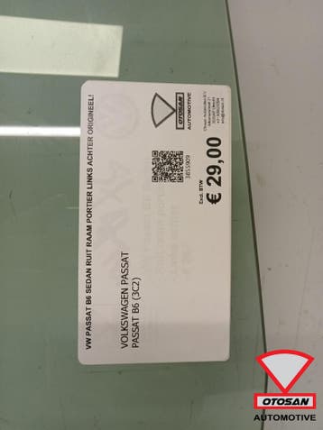 VW Passat B6 Sedan Ruit Raam Portier Links Achter Origineel!, Ophalen, Gebruikt, Volkswagen