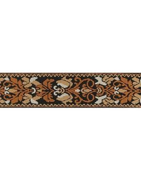 Tassenband Zwart/Oranje (50 mm), Nieuw