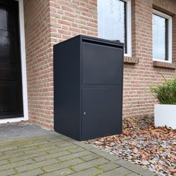 Grootste pakketbrievenbus beschikbaar - Zwart, Verzenden, Nieuw, Rvs, Staande brievenbus