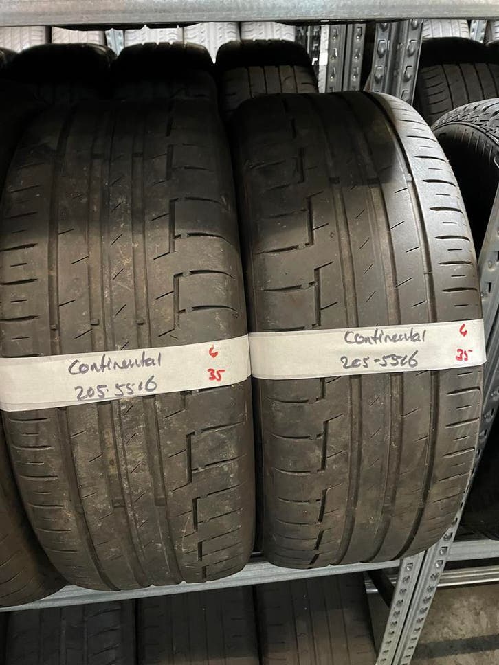 205-55-16 Continental Zomerbanden 4mm Incl Montage 205 55 16, Auto-onderdelen, Banden en Velgen, 16 inch, Zomerbanden, 205 mm