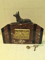 Klok - Marmer - 1910-1920 - Art Deco schouwklok, Antiek en Kunst, Antiek | Klokken