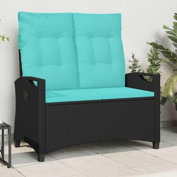vidaXL Tuinbank met kussen 105 x 60 x 112 cm staal, Tuin en Terras, Verzenden, Nieuw