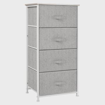 HOMCOM Ladekast met 4 Stoffen Laden en Metalen Frame - 45x30, Verzenden, Nieuw