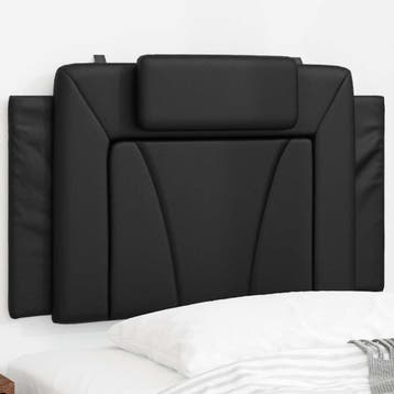 vidaXL Hoofdbordkussen Viana 90 cm kunstleer zwart, Verzenden, Nieuw, Zwart, Overige materialen