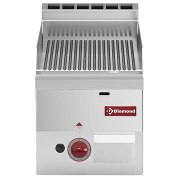 Diamond Bakplaat | PRO 600 | Gas | RVS Gegroefd Oppervlak |, Ophalen of Verzenden, Nieuw in verpakking