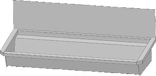 RVS 304 Wastrog met 2 kranen | 120x19,7x47,4 cm, Verzenden, Nieuw in verpakking