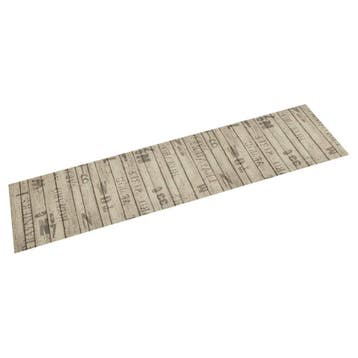 vidaXL Keukenmat wasbaar hekprint 60x300 cm fluweel, Verzenden, Nieuw