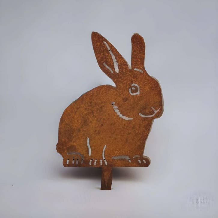 Tuindecoratie Konijn Binky  -H28 x B19cm, Tuin en Terras, Tuinwanddecoratie, Verzenden