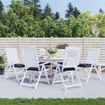 vidaXL Stoelkussens 6 st 50x50x7 cm stof ruitpatroon zwart, Huis en Inrichting, Woonaccessoires | Kussens, Verzenden, Nieuw