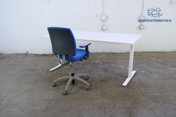 Gebruikt Eromes bureau 180x80 – ahorn blad, wit frame, Overige typen, Gebruikt, Verzenden, Overige merken