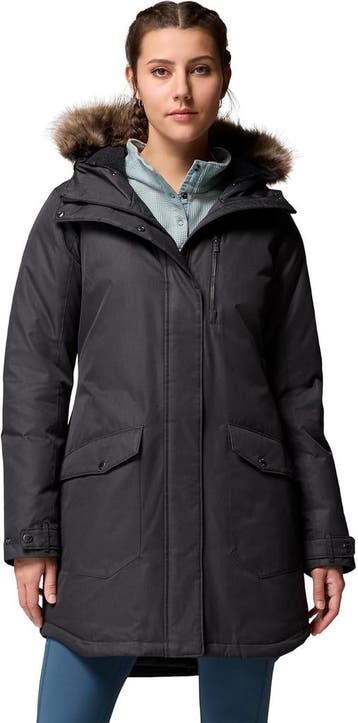 Lange Damesjas Columbia XL | 41% Korting | Nieuw, Columbia, Zwart, Maat 46/48 (XL) of groter, Ophalen of Verzenden