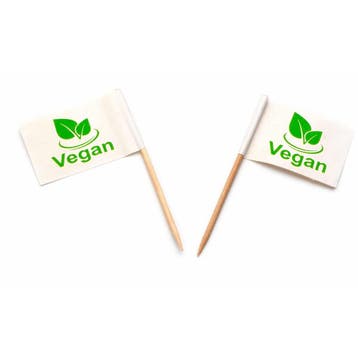 Sier Vlagprikker Vegan 500st., Verzenden, Nieuw