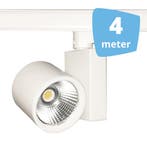 *TIP* 4x 30W LED Track Spot Spirit Wit 3500K Warmwit + 4m, Ophalen of Verzenden