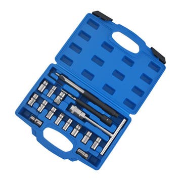 Diesel Injector Seat Cutter Cleaner Universal 17 stuks ge..., Verzenden