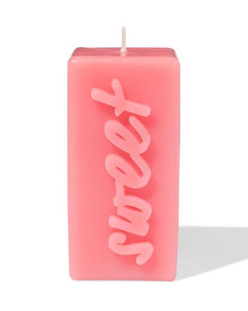 HEMA Kaars 12.5cm sweet roze laag geprijsd, Verzenden, Nieuw