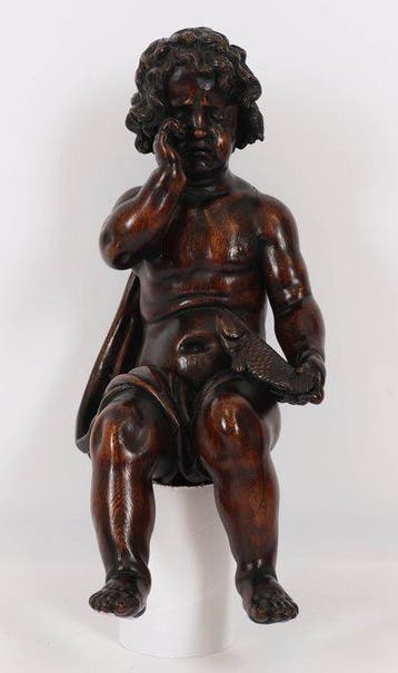 sculptuur, Vlaamse barokke putto - Berouw /