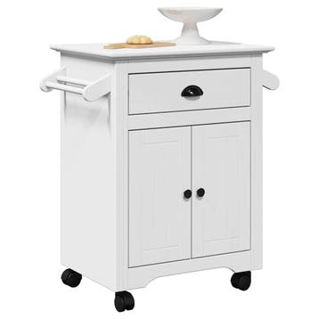 vidaXL Keukentrolley BODO 72x45x80 cm wit, Verzenden, Nieuw