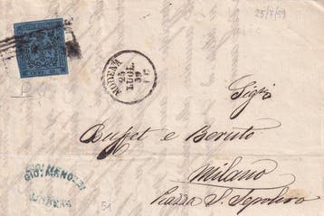 Italiaanse oude staten - Modena - Juli 1859 Tweede, Gestempeld