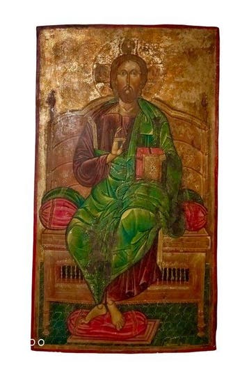 Icoon - Christus Pantokrator - Lindehout - Met de hand