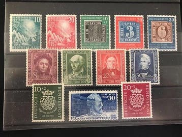 Duitsland, Bondsrepubliek 1949/1950 - Twee jaargangen - MNH, Gestempeld