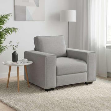 vidaXL Sofastoel Wolkgrijs 100x77x82 cm Stof, Verzenden, Nieuw, Stof, Minder dan 150 cm