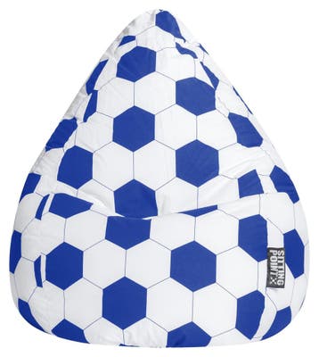 Zitzak Voetbal XL - Blauw/Wit, Verzenden, Nieuw