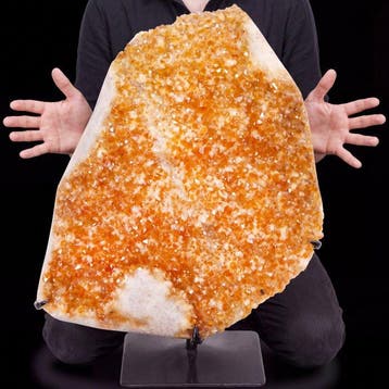 Levendige Citrien - Geode - 39x30x15 cm- 11.2 kg, Verzamelen