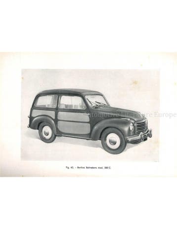 1953 FIAT 500 C INSTRUCTIEBOEKJE ITALIAANS, Auto diversen, Handleidingen en Instructieboekjes