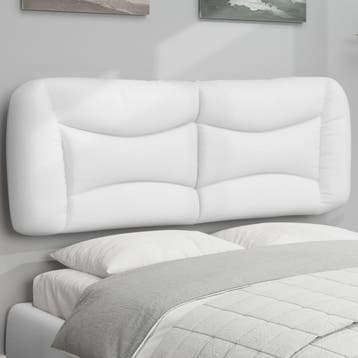 vidaXL Hoofdbordkussen Hvar 120 cm kunstleer wit, Verzenden, Nieuw, Wit, Overige materialen